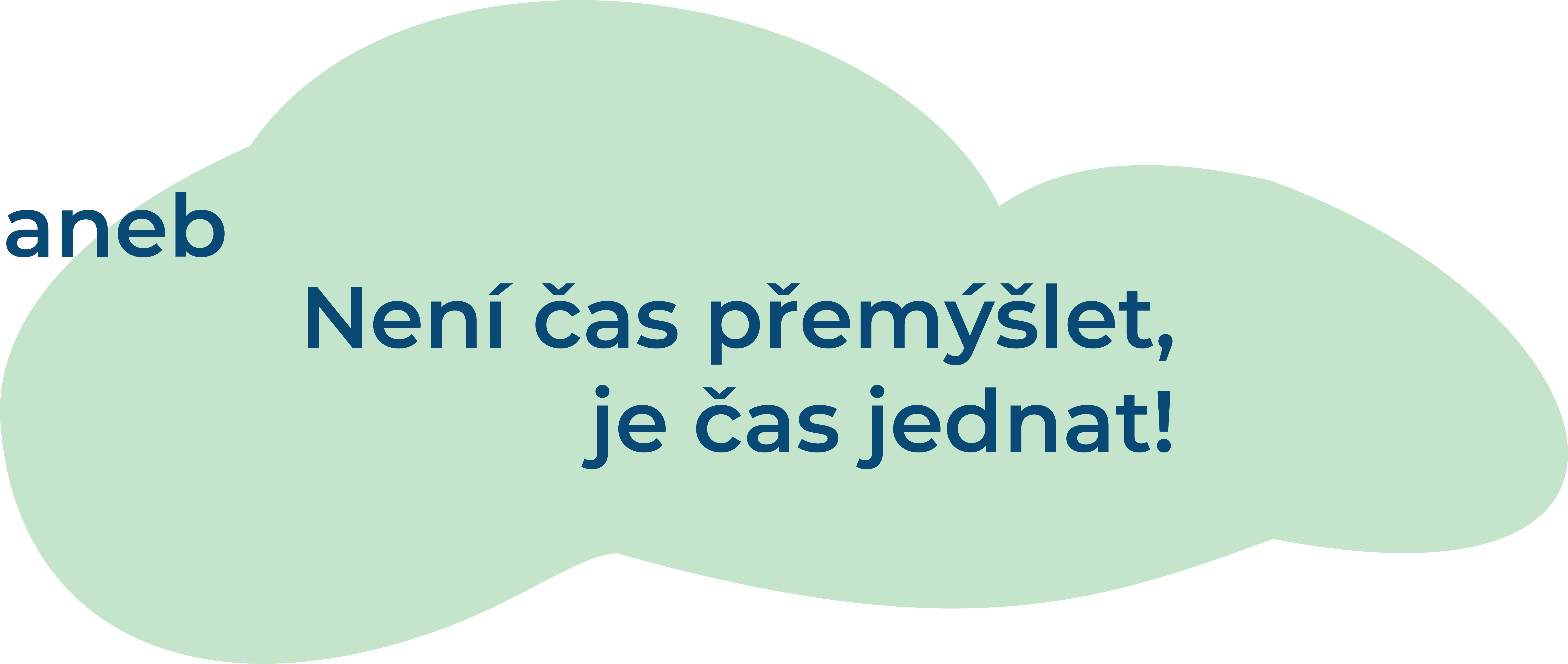 Není čas přemýšlet, je čas jednat!